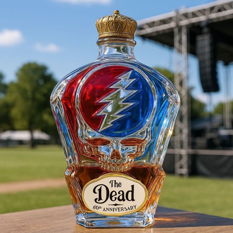 Dead anniversary whiskey bottle