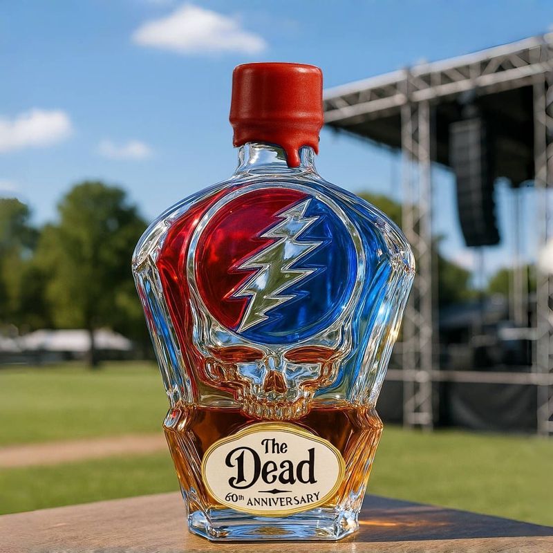 Dead anniversary whiskey bottle