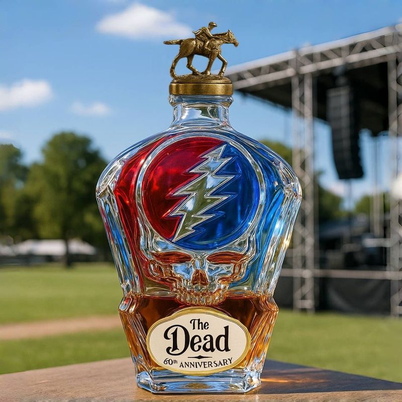 Dead anniversary whiskey bottle