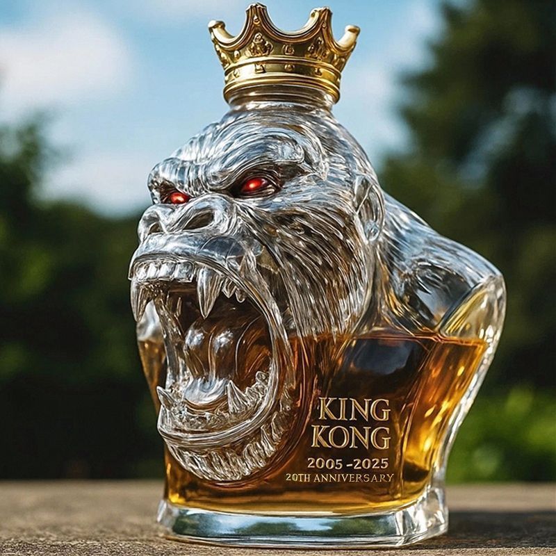 Bottle of whiskey for the anniversary of the king kong