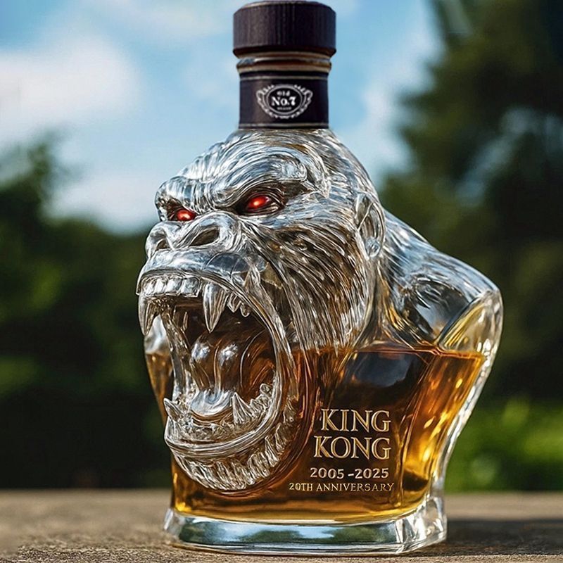 Bottle of whiskey for the anniversary of the king kong