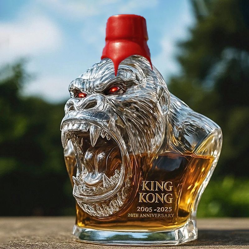 Bottle of whiskey for the anniversary of the king kong