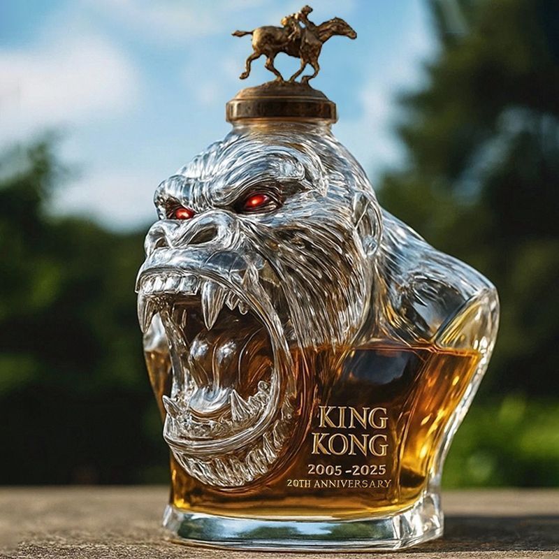 Bottle of whiskey for the anniversary of the king kong