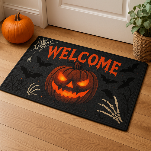 Scary halloween welcome mop