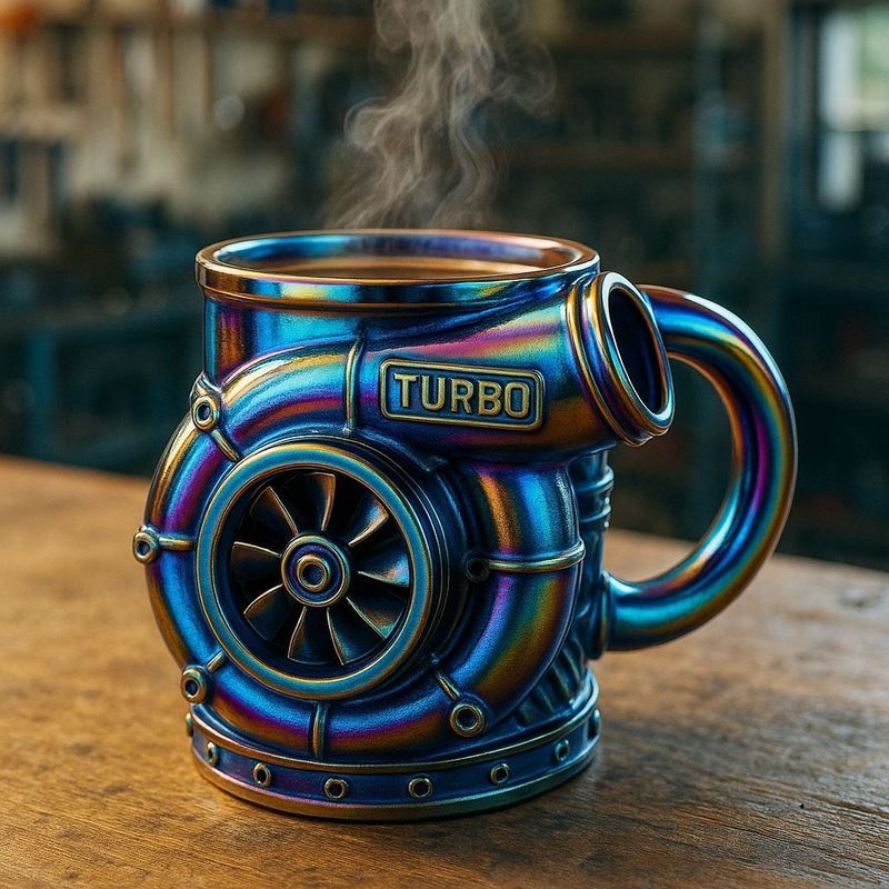 3d cup with turbocharger-show your speed and passion