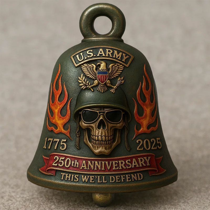 Usa Navy motorcycle memorial bell riding charm