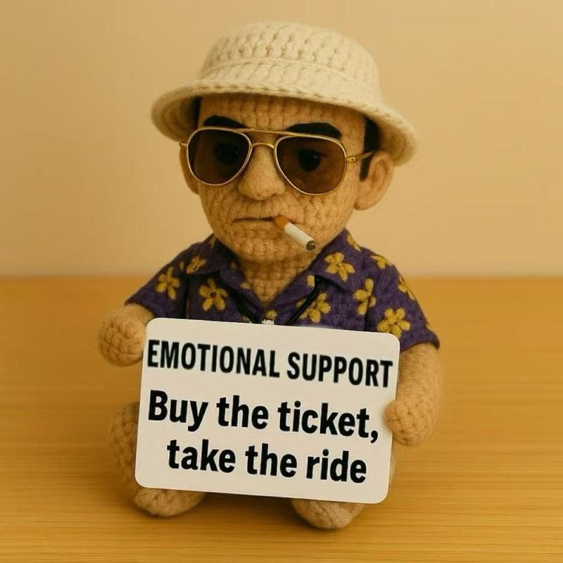 Doll hunter s. Handmade crochet with distinctive quotes