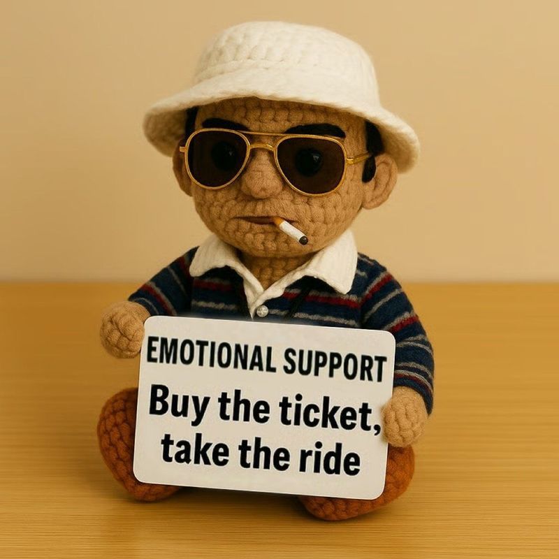 Doll hunter s. Handmade crochet with distinctive quotes