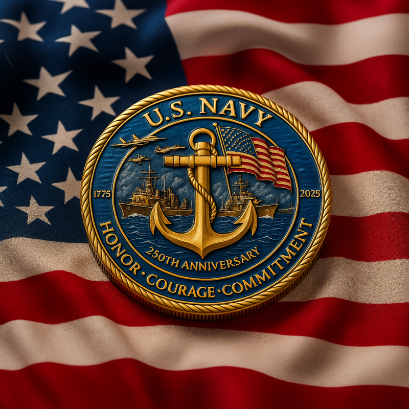 Us navy warrior currency-250 years of service