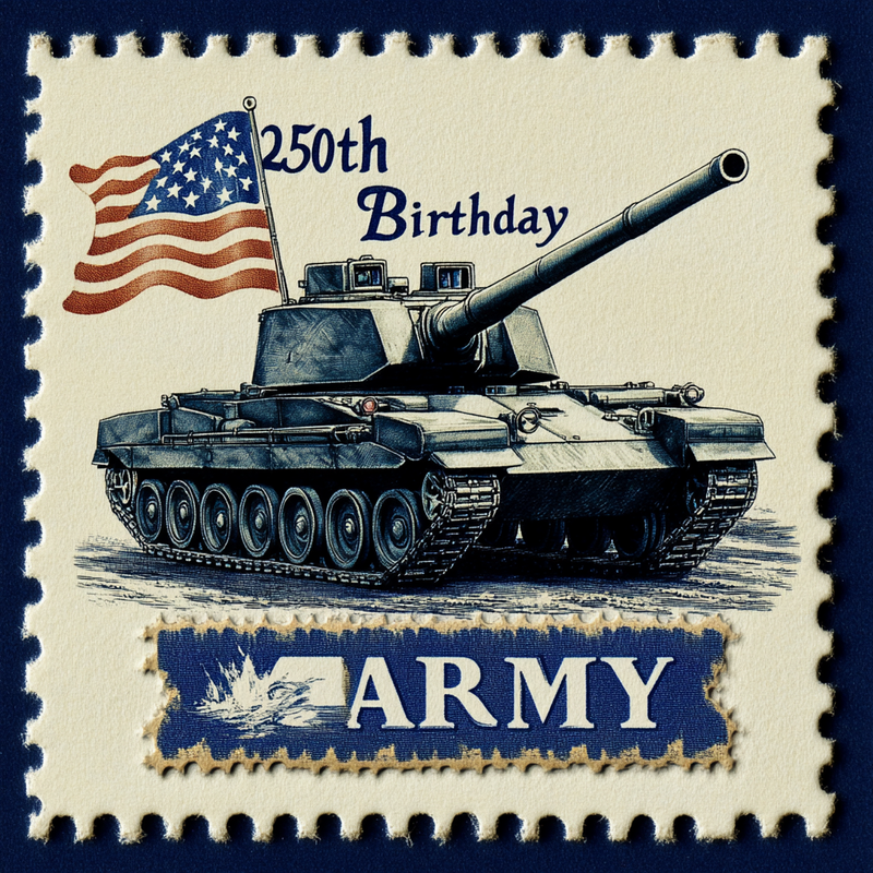 Army birthday souvenir stamps set 250