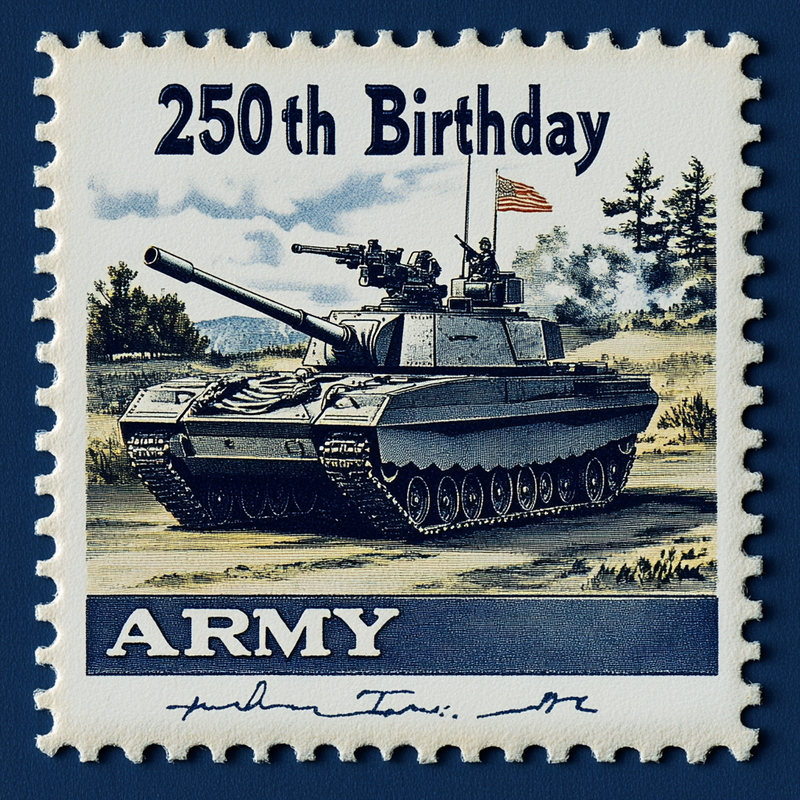 Army birthday souvenir stamps set 250