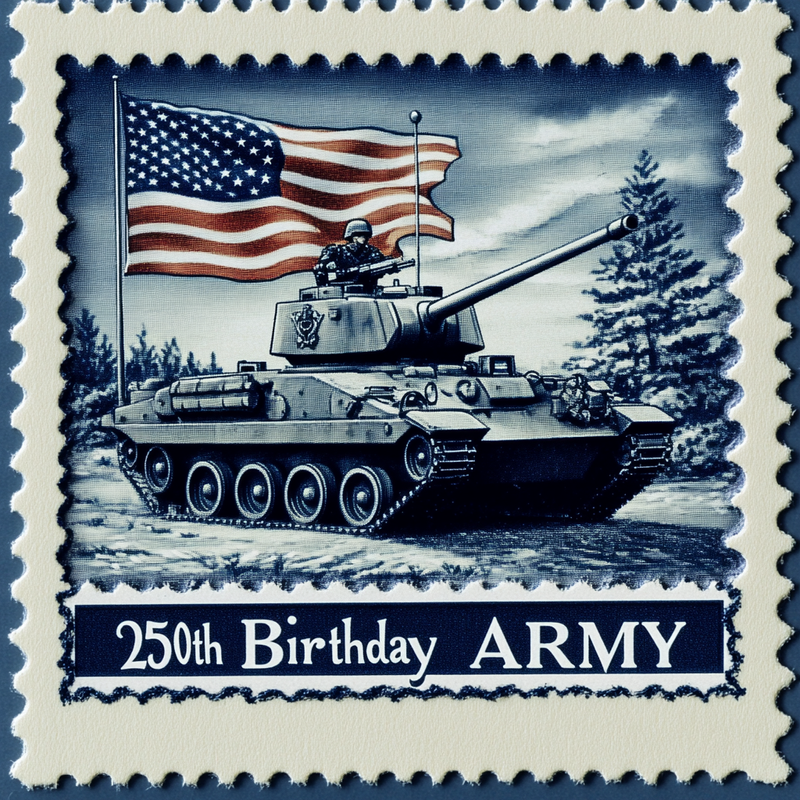 Army birthday souvenir stamps set 250