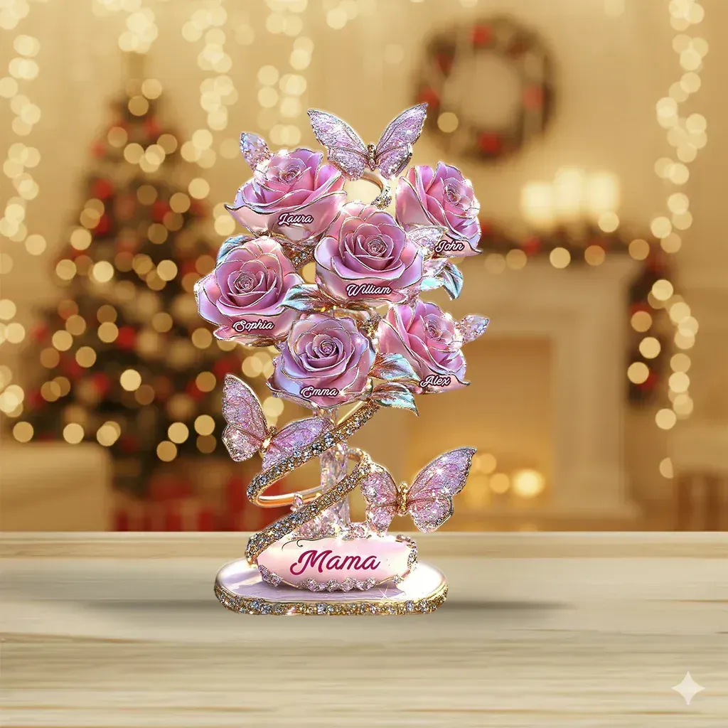 Personalised Rose Plaque