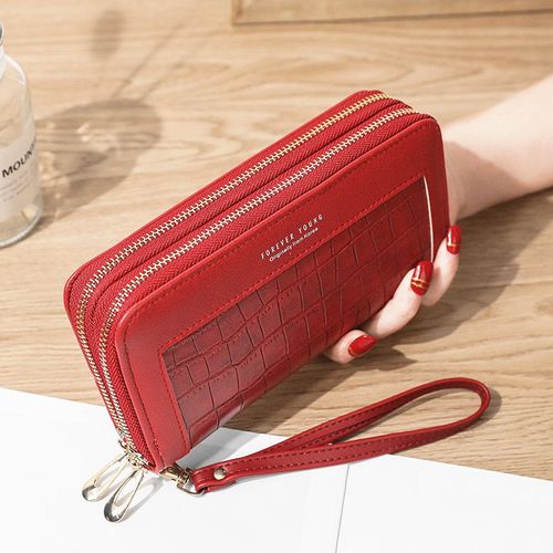 Long stone texture wallet