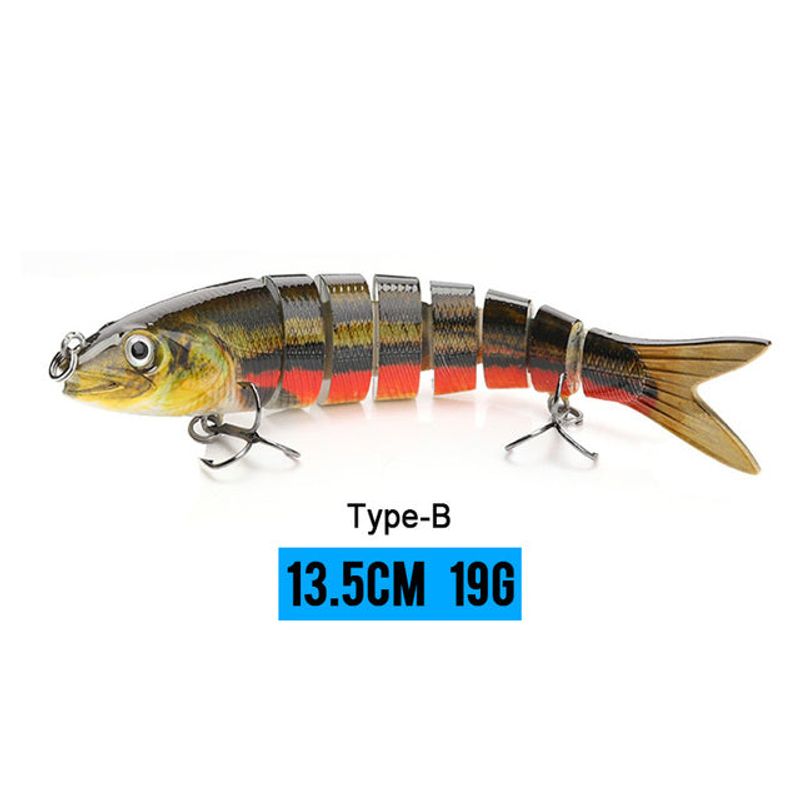 Sinking Wobblers Fishing Lures 13.5cm 19g   8 Multi Jointed Swimbait Hard Artificial Bait Pike Bass Fishing Lure Crankbait