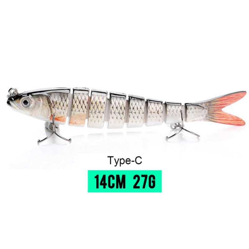 10/14cm Sinking Wobblers Fishing Lures Jointed Crankbait Swimbait 8 Segment Hard Artificial Bait For Fishing Tackle Lure