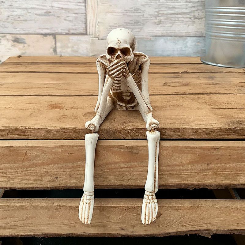 💀 Halloween Three Wise Skeletons Resin Figurines 🎃