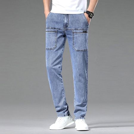 Herren-Stretchjeans Mit Mehreren Taschen