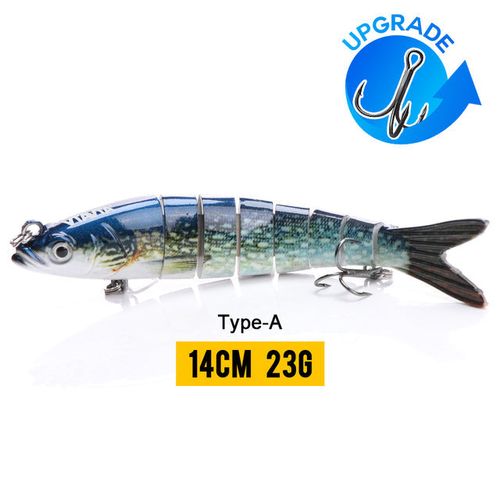 14cm 23g Sinking Wobblers Fishing Lures Jointed Crankbait Swimbait 8 Segment Hard Artificial Bait For Fishing Tackle Lure