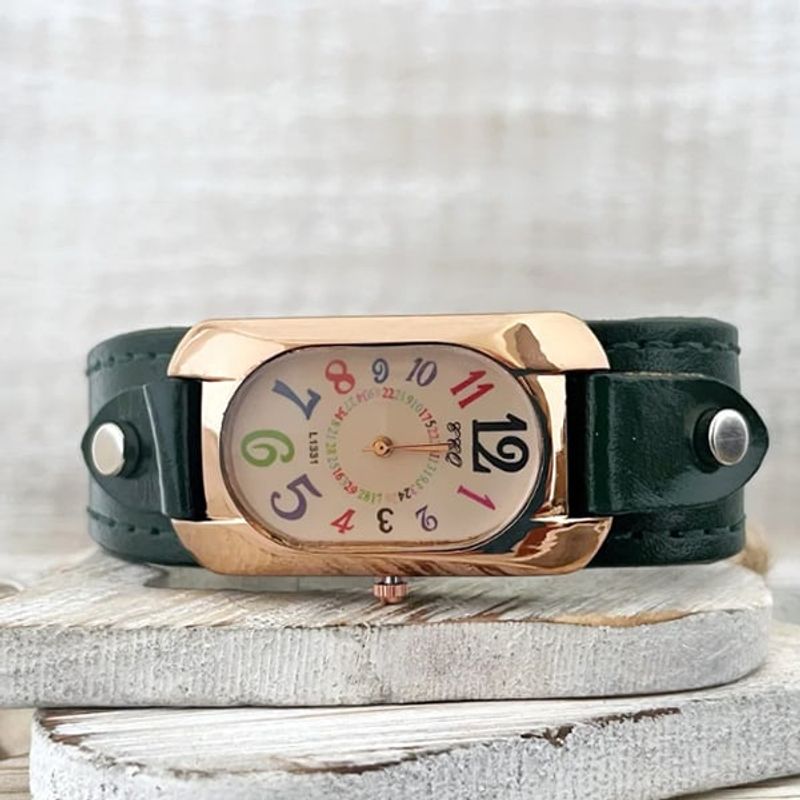 🎁Vintage Leather Quartz Stone Women's Watch