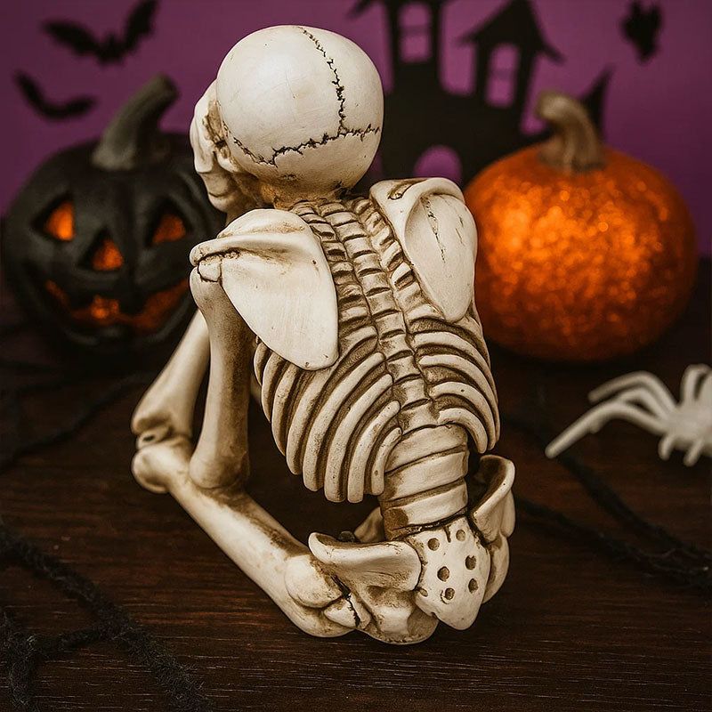 💀 Halloween Three Wise Skeletons Resin Figurines 🎃