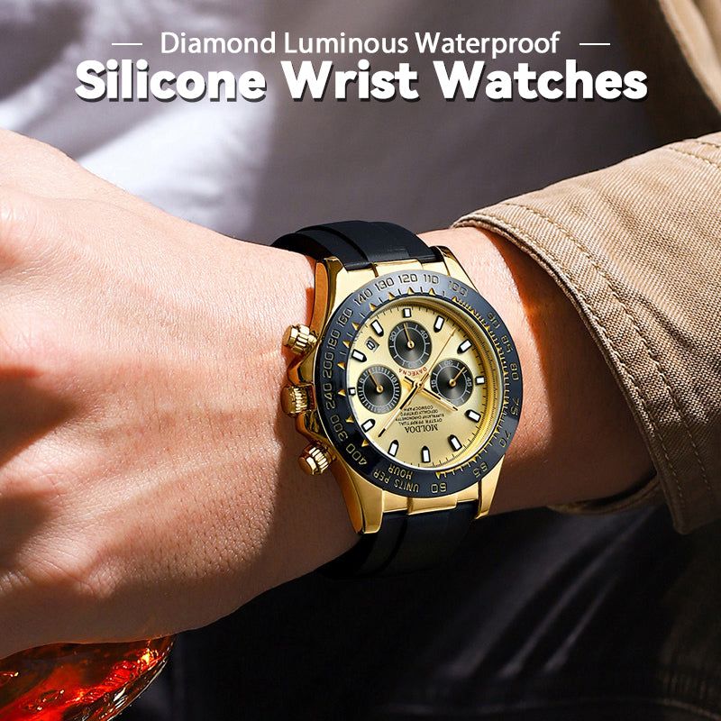 Multifunction Diamond Luminous Waterproof Silicone Wrist Watches