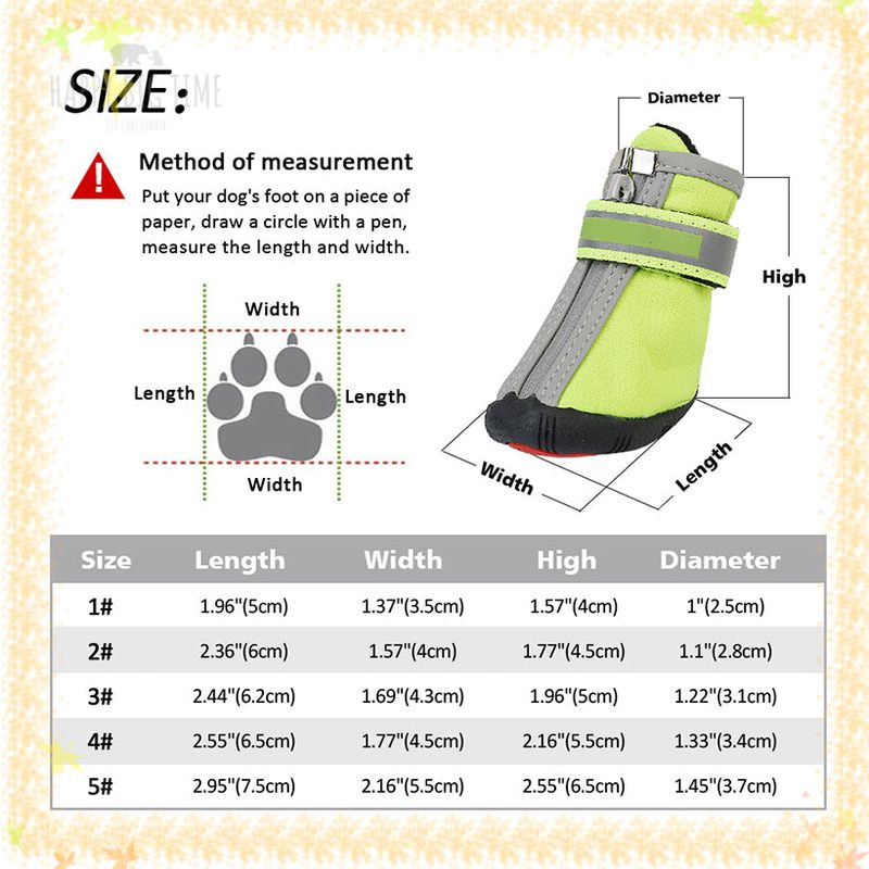 Winter Dog Shoes Warm Small Big Dogs Shoes Socks Waterproof Reflective Dog Boots Paw Protector Non Slip Rain Snow Pet Booties