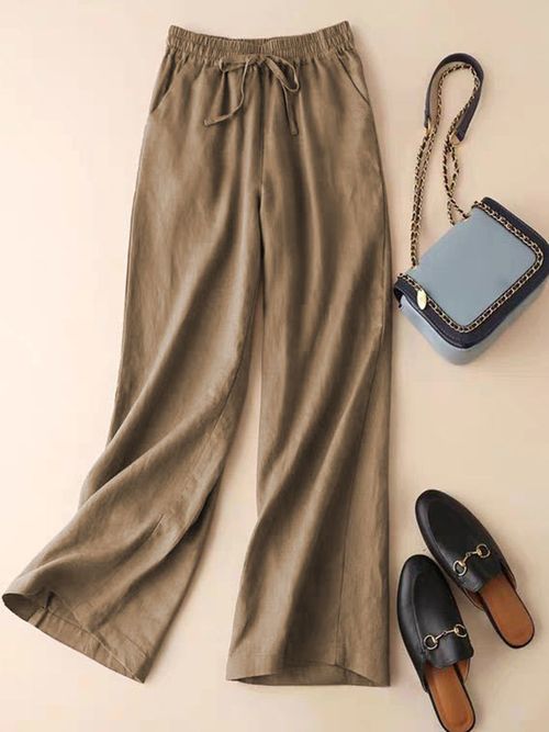 Women's Loose Cotton And Linen Casual Leggings