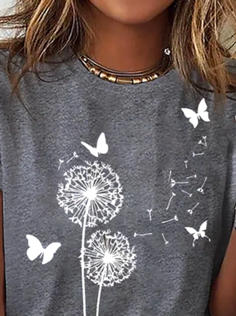 Crew Neck Loosen Short Sleeve T-Shirt