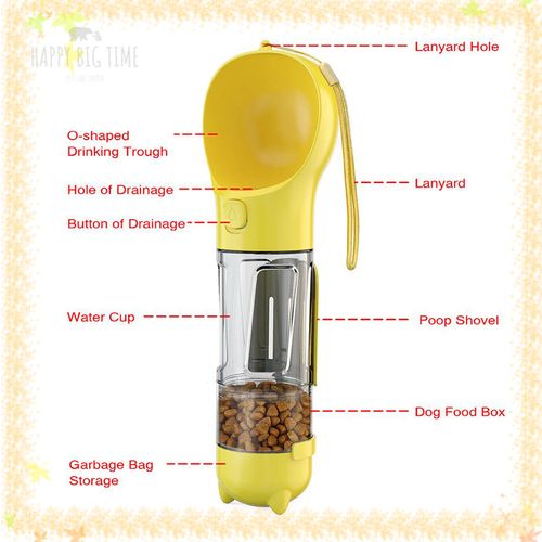 Portable Pet Dog Water Bottle Food Feeder For Pet Dogs