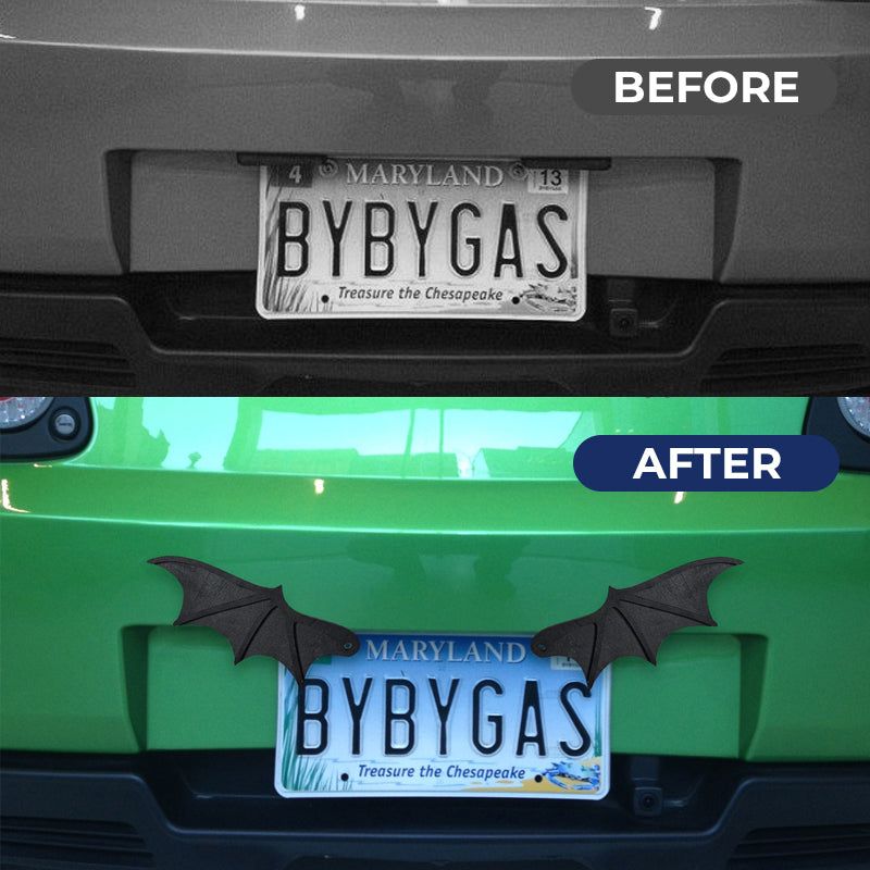 Halloween License Plate Bat Wings Decoration
