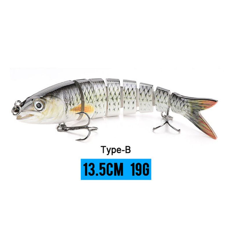 Sinking Wobblers Fishing Lures 13.5cm 19g   8 Multi Jointed Swimbait Hard Artificial Bait Pike Bass Fishing Lure Crankbait
