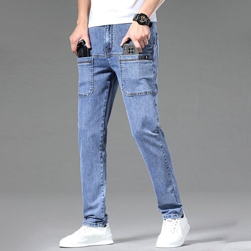 Herren-Stretchjeans Mit Mehreren Taschen