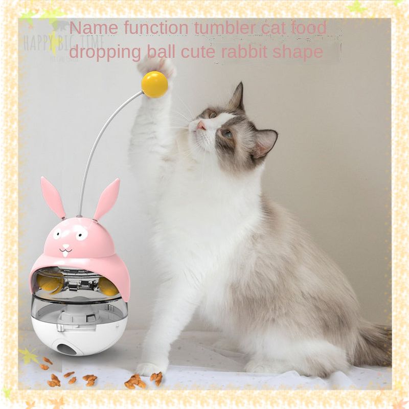 Pet Tumbler Leaking Food Ball Tease Stick Educational Toy To Relieve Boredom Pet Supplies