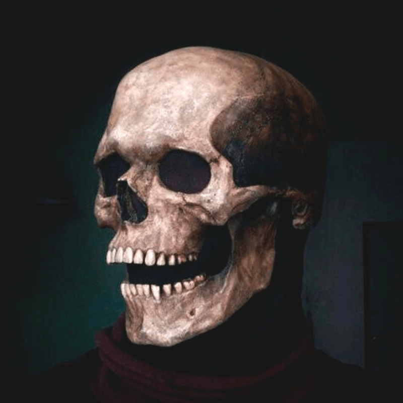 Full Head Skull Mask with Movable Jaw