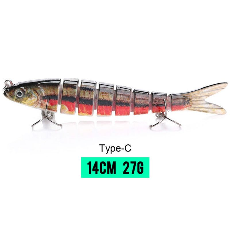 10/14cm Sinking Wobblers Fishing Lures Jointed Crankbait Swimbait 8 Segment Hard Artificial Bait For Fishing Tackle Lure