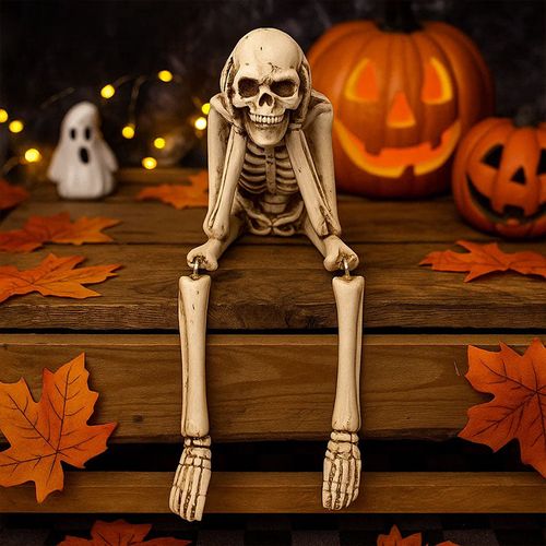 💀 Halloween Three Wise Skeletons Resin Figurines 🎃
