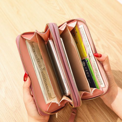 Long stone texture wallet