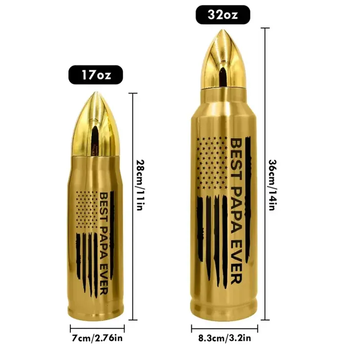 Best Dad Papa Grandpa Ever Fist Bump Outline Nation Flag Fathers Day Gift Bullet Tumbler