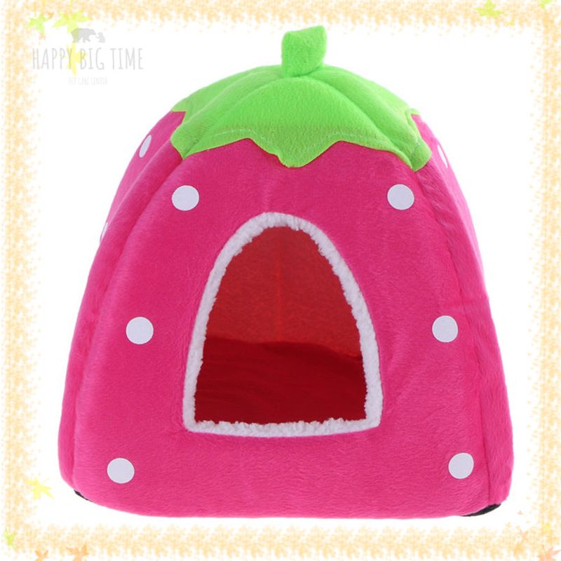 Foldable Dog Kennel Dog Bed For Dogs Cats Animals Pet House Strawberry Pet House