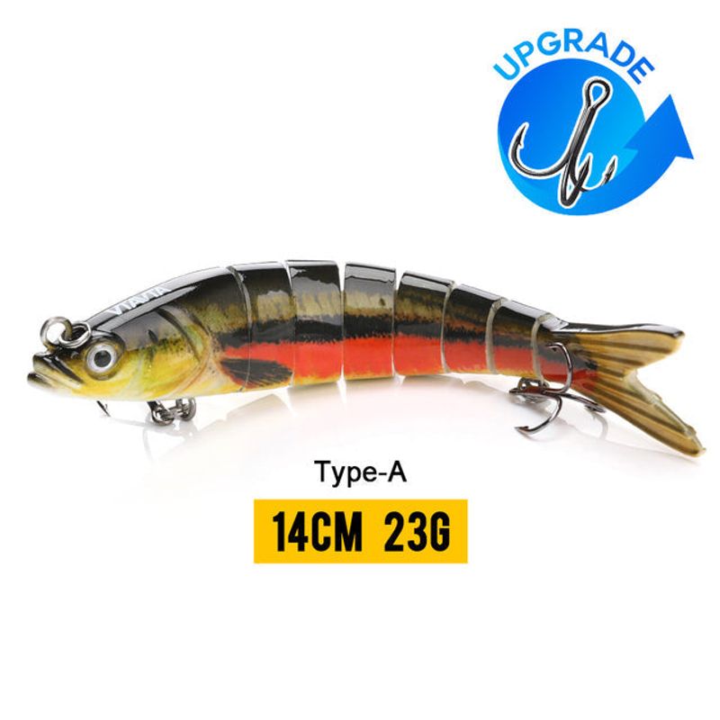 14cm 23g Sinking Wobblers Fishing Lures Jointed Crankbait Swimbait 8 Segment Hard Artificial Bait For Fishing Tackle Lure