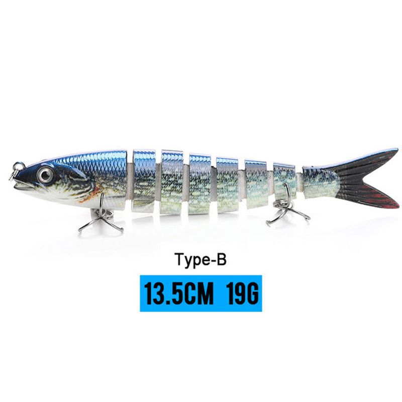 Sinking Wobblers Fishing Lures 13.5cm 19g   8 Multi Jointed Swimbait Hard Artificial Bait Pike Bass Fishing Lure Crankbait