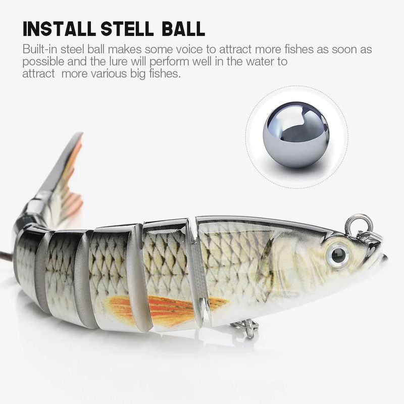 10/14cm Sinking Wobblers Fishing Lures Jointed Crankbait Swimbait 8 Segment Hard Artificial Bait For Fishing Tackle Lure