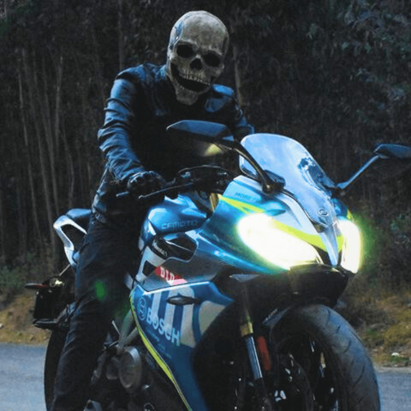 Full Head Skull Mask with Movable Jaw