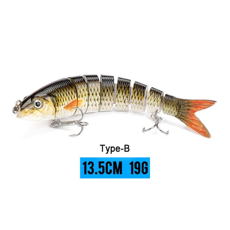 Sinking Wobblers Fishing Lures 13.5cm 19g   8 Multi Jointed Swimbait Hard Artificial Bait Pike Bass Fishing Lure Crankbait