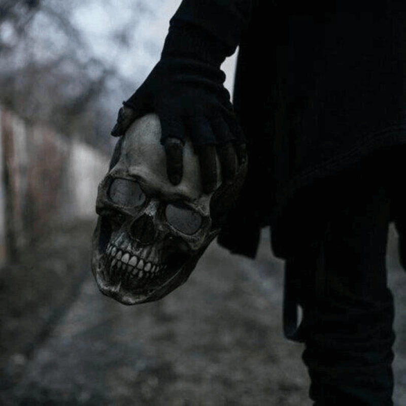 Full Head Skull Mask with Movable Jaw