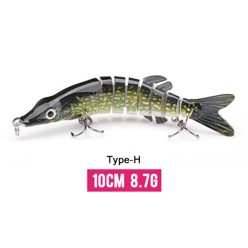10/14cm Sinking Wobblers Fishing Lures Jointed Crankbait Swimbait 8 Segment Hard Artificial Bait For Fishing Tackle Lure