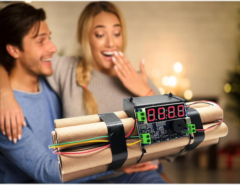 Dynamite Shaped Clock