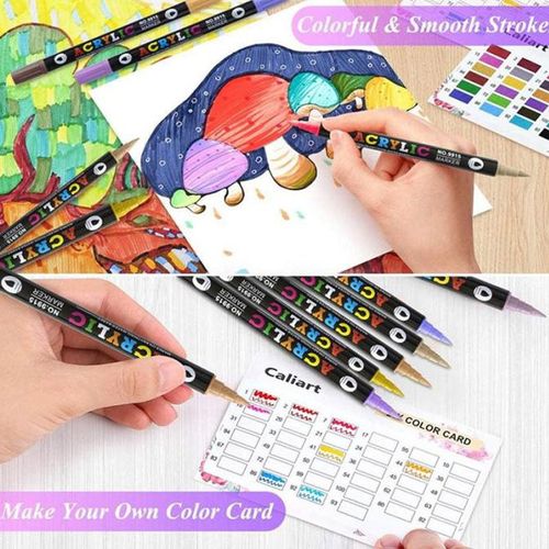 Dual Tip Acrylic Paint Pen Marker - 24/48/72 Colours/Dual Tip Acrylic Paint Pen Marker - 24/48/72/120 Colours