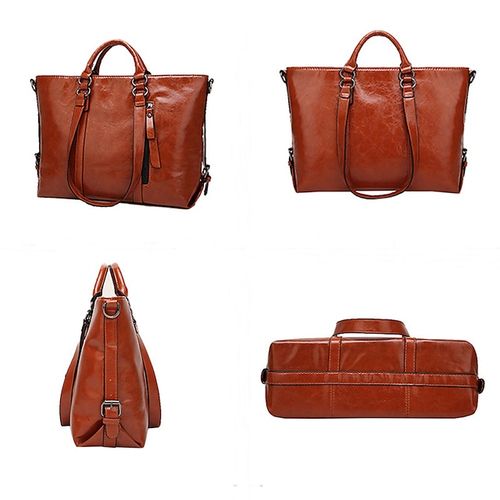 Women's Handbag Crossbody Bag Tote PU Leather Outdoor Office Shopping Zipper Large Capacity Solid Color